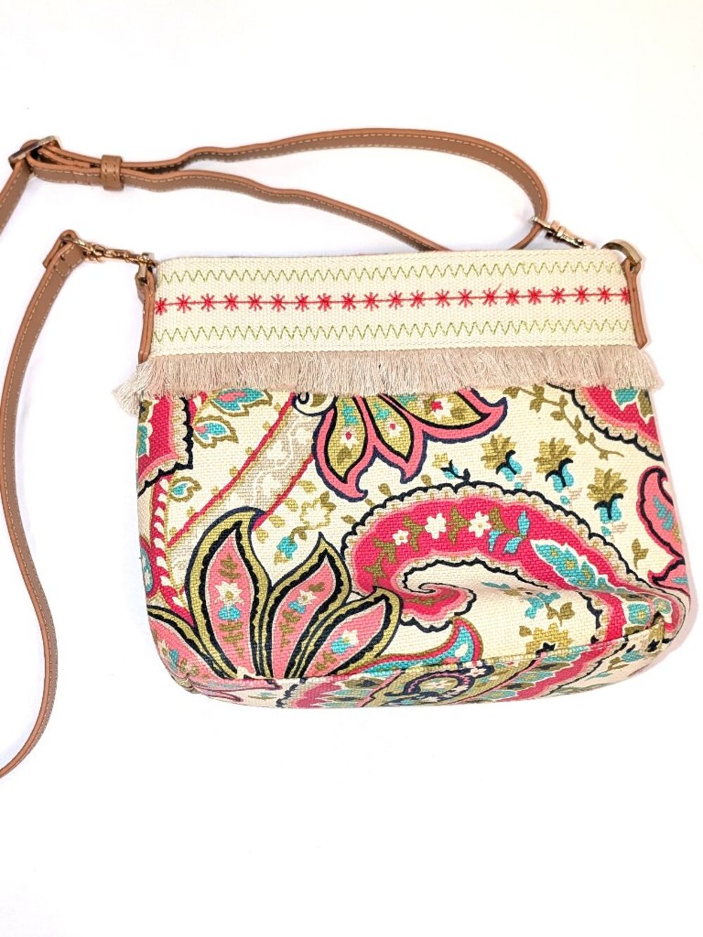 Spartina 449 | Linen & Leather Salt Meadow Hipster Crossbody Bag | One Size - Picture 9 of 14